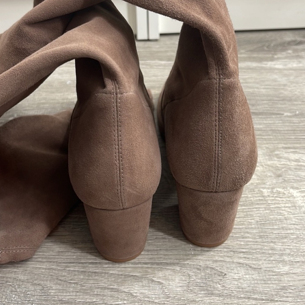 Stuart Weitzman Taupe Suede Genna 60 Boots size 37.5 - Picture 6 of 7